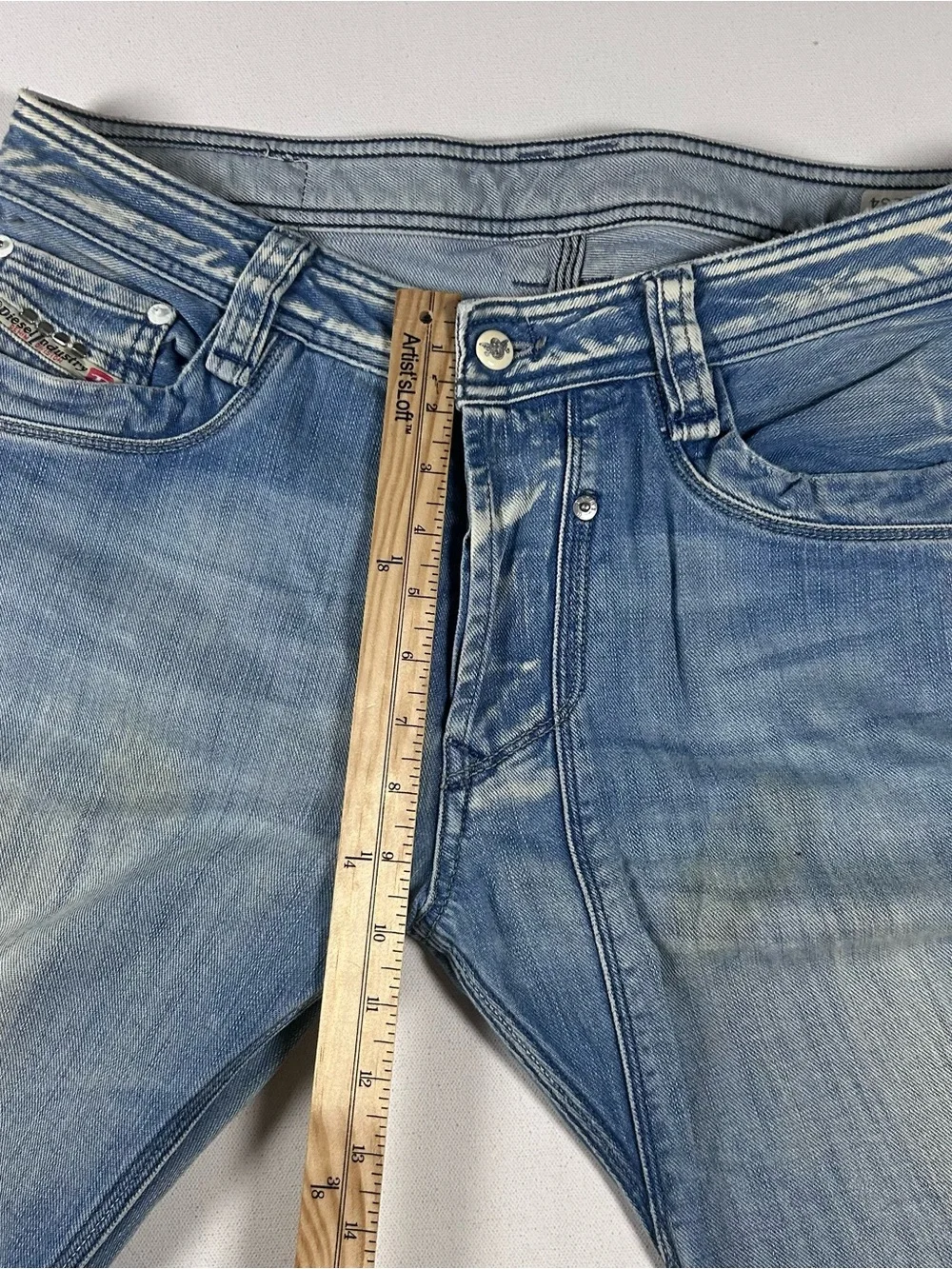 Diesel Timmen Jeans Mens Fits: 34x33 Blue Regular Straight Leg Made Italy 008GI
